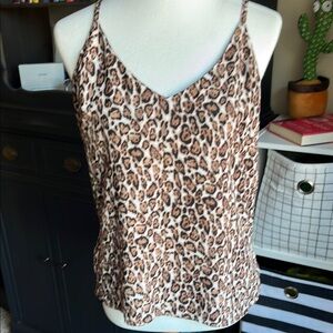 WHBM Reversible cami floral/leopard print